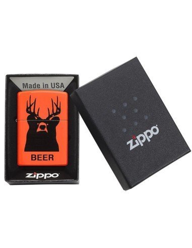 Encendedor Zippo Stamp Neon Orange Beer 29343 - Naranja