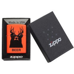 Encendedor Zippo Stamp Neon Orange Beer 29343 - Naranja