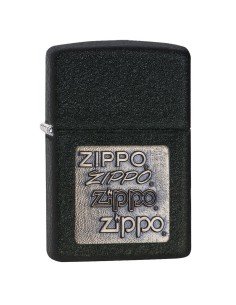 Encendedor Zippo TextureBlack Crackle Emblem 362 - Negro