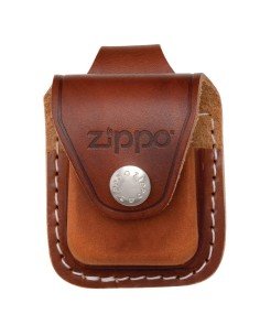 Estuche de Cuero Correa para encendedores Zippo Pouches LPLB - Café