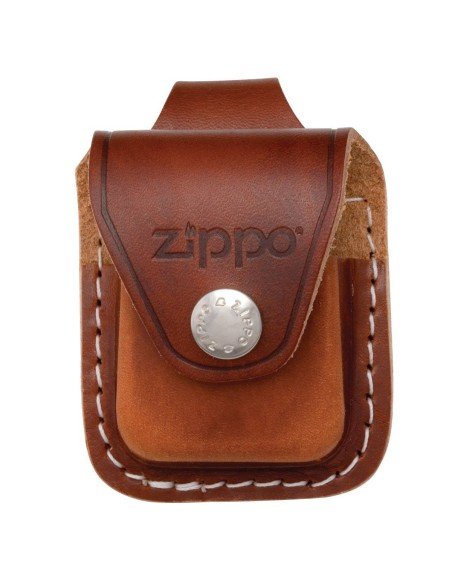 Estuche de Cuero Correa para encendedores Zippo Pouches LPLB - Café