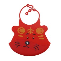 Babero de Silicona Animal Baby Bib Espacial