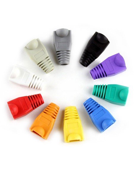 Botas de protección para cables RJ45 UTP Cat 5 5E 6 6A (paq x10)