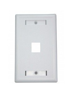 ⭐ Tapa Face Plate Sencillo en ABC para Red RJ45 2