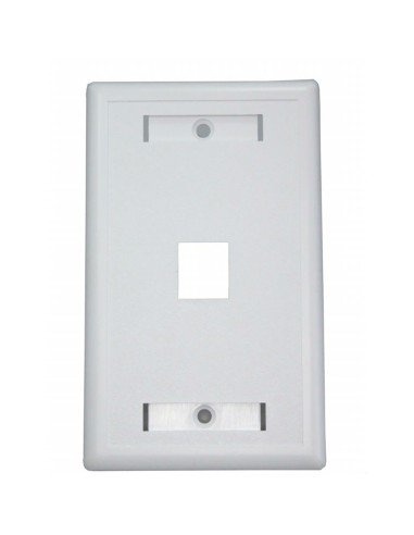 Tapa Face Plate Sencillo en ABC para Red RJ45