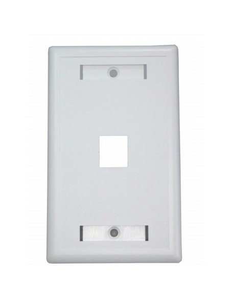 Tapa Face Plate Sencillo en ABC para Red RJ45