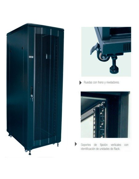 Gabinete Metálico de Piso Tipo Rack 60 x 80 x 45U (AxPxAL) 600*800*2200