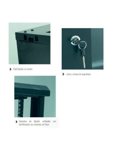 Gabinete Metálico de Pared Tipo Rack 60 x 50 x 9U (AxPxAL) 600*500*399