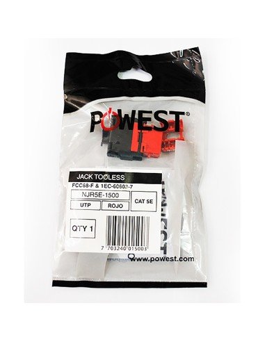 Jack Tooless Cat 6 Powest U/UTP Azul