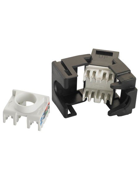 Jack Tooless Cat 6A Powest U/UTP Negro