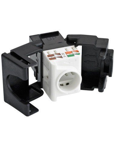 Jack Tooless Cat 6A Powest U/UTP Negro