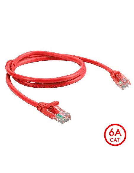 Patch Cord Cat 6A U/UTP Powest 3ft (1m) Rojo
