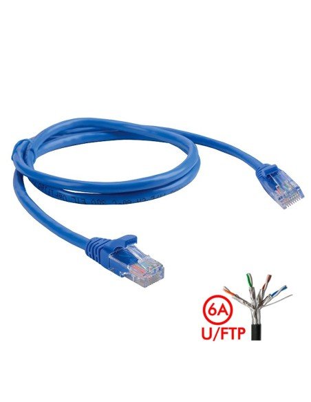 Patch Cord Cat 6A U/FTP Powest 3ft (1m) Azul