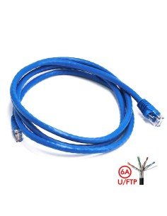 Patch Cord Cat 6A U/FTP Powest 5ft (1,5m) Azul