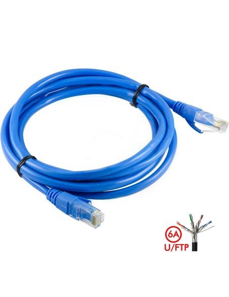 Patch Cord Cat 6A U/FTP Powest 7ft (2m) Azul