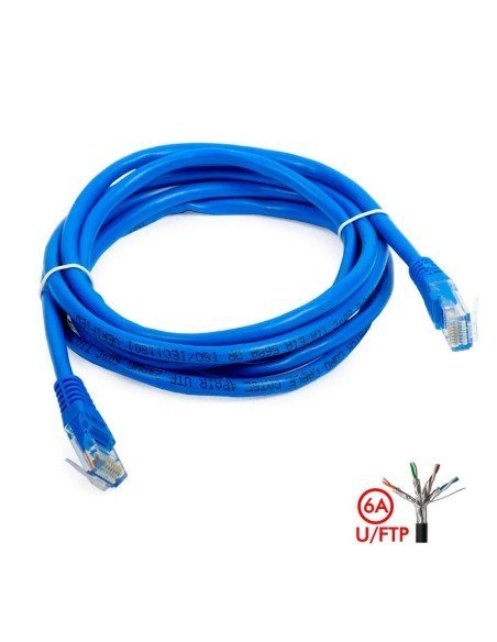 Patch Cord Cat 6A U/FTP Powest 10ft (3m) Azul