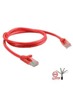 Patch Cord Cat 6A U/FTP Powest 3ft (1m) Rojo
