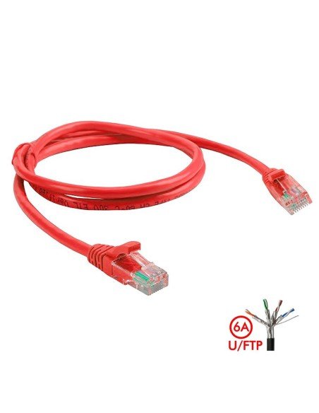 Patch Cord Cat 6A U/FTP Powest 3ft (1m) Rojo