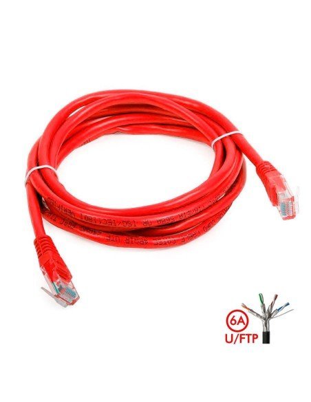 Patch Cord Cat 6A U/FTP Powest 10ft (3m) Rojo
