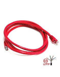 Patch Cord Cat 6A U/FTP Powest 5ft (1,5m) Rojo