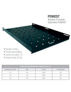Bandeja Completa Ventilada 1 U X 55 CM Ajustable 2