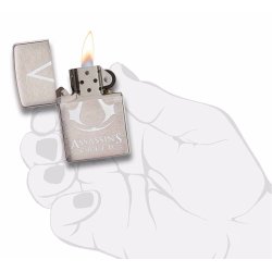 Encendedor Zippo Stamp Moto Black Matte 29471 - Negro