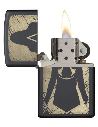 Encendedor Zippo Stamp Iron Stone Zippo & Bubbles 29468 Grey - Gris