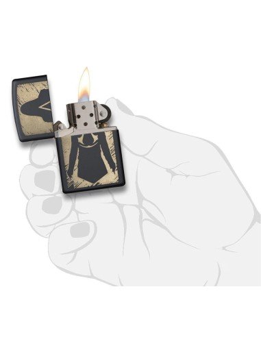Encendedor Zippo Stamp Iron Stone Zippo & Bubbles 29468 Grey - Gris