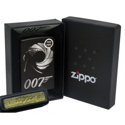 Encendedor Zippo Stamp james bond 007 29566 - negro mate