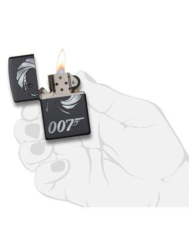 Encendedor Zippo Stamp james bond 007 29566 - negro mate