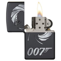 Encendedor Zippo Stamp james bond 007 29566 - negro mate