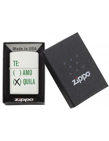 Encendedor Zippo Stamp Tequila 29617 - Blanco Mate