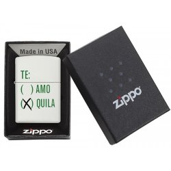 Encendedor Zippo Stamp Tequila 29617 - Blanco Mate