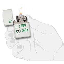 Encendedor Zippo Stamp Tequila 29617 - Blanco Mate