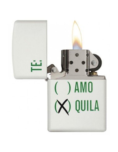 Encendedor Zippo Stamp Tequila 29617 - Blanco Mate