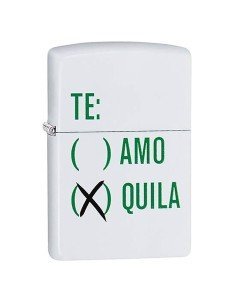 Encendedor Zippo Stamp Tequila 29617 - Blanco Mate