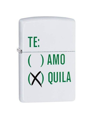 Encendedor Zippo Stamp Tequila 29617 - Blanco Mate
