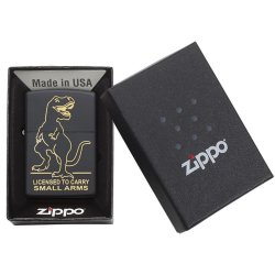 Encendedor Zippo Stamp Dinosaurio 29629 - Negro Mate