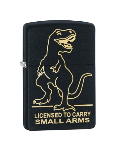 Encendedor Zippo Stamp Dinosaurio 29629 - Negro Mate