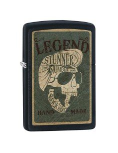 Encendedor Zippo Stamp Calavera Skull 29630 - Negro Mate