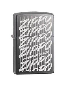 Encendedor Zippo Stamp Hielo  29631  - Negro Logo