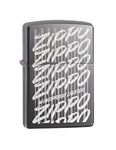 Encendedor Zippo Stamp Hielo  29631  - Negro Logo