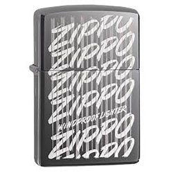 Encendedor Zippo Stamp Hielo  29631  - Negro Logo