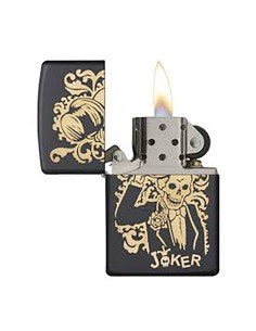 Encendedor Zippo Stamp Joker Calavera 29632 - Negro Mate 2