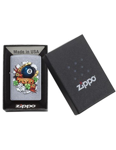 Encendedor Zippo Stamp Lucky 29604 - Street Chrome