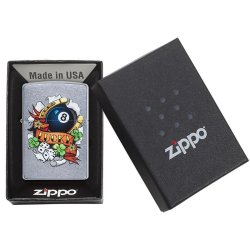 Encendedor Zippo Stamp Lucky 29604 - Street Chrome