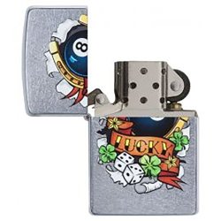 Encendedor Zippo Stamp Lucky 29604 - Street Chrome