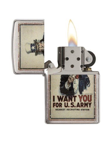 Encendedor Zippo Stamp Poster US Army 29595 - Chrome