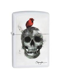 Encendedor Zippo Stamp Spazuk Calavera 29644 - Blanco