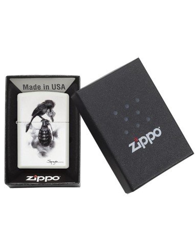 Encendedor Zippo Stamp Spazuk  Granada 29645  - Blanco